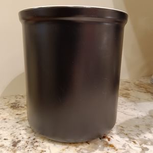 Hall Pottery #302 Crock - Utensil Holder  Made in USA  Matte Black